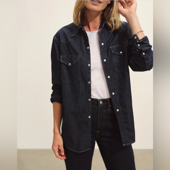 Buck Mason Tops - BUCK MASON Nep Denim Weatern Shirt